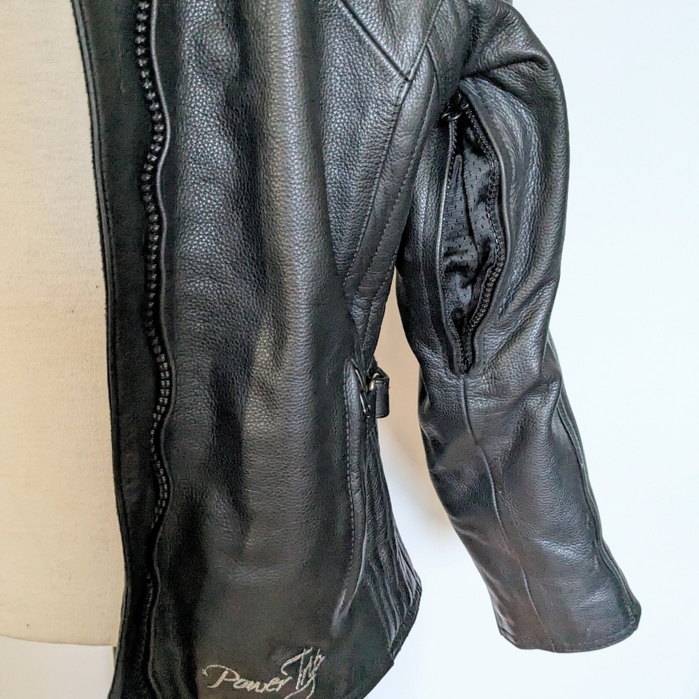 Leather Motorcycle Riding Jacket Power Trip - Picture 9 of 15